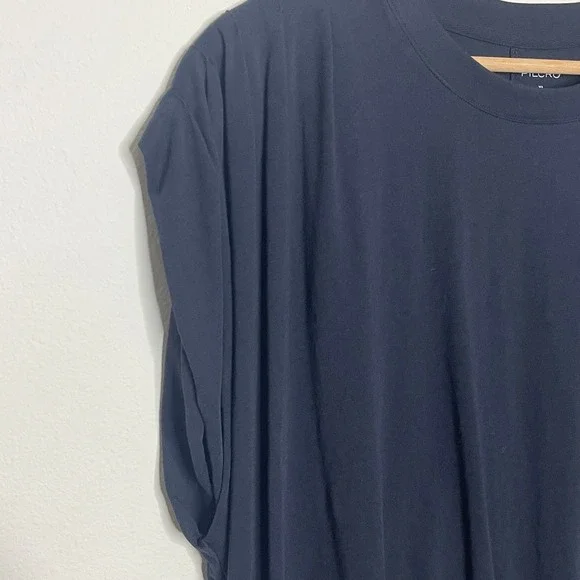 Pilcro Black Banded Bubble Hem Blouson Dolman Sleeve Top XL - Picture 3 of 8